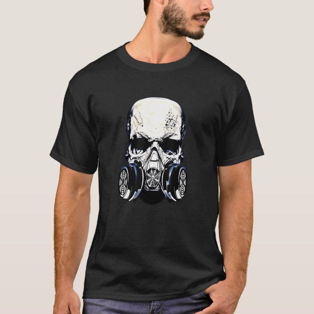 Gas Mask Women Man Design Gasmask T-Shirt (Front)