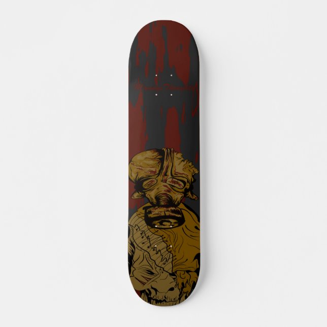 Gas Mask Zombie skate boards Skateboard (Front)