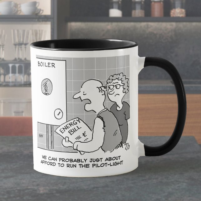 Gas Price Shock Energy Bill and Boiler Pilot Light Mug (Creator Uploaded)