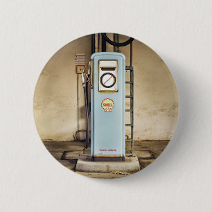 gas-pump 6 cm round badge