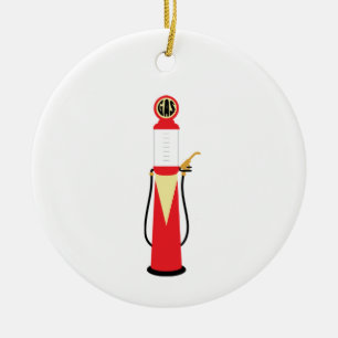 Gas Pump Ceramic Tree Decoration