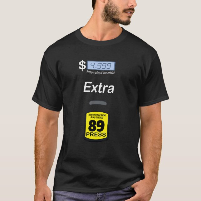 Gas Pump Extra Costume     Gas Halloween T-Shirt (Front)