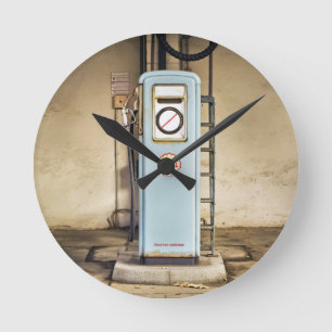 gas-pump round clock