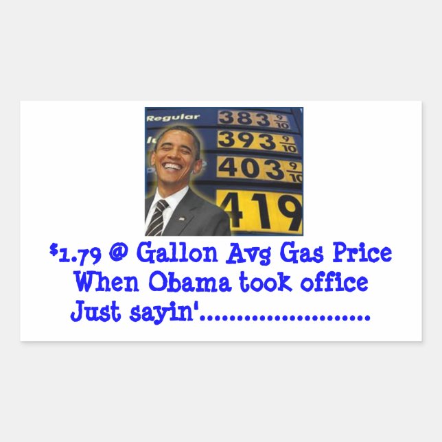 Gas Pump Sticker to protest high gas prices (Front)