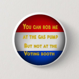 Gas robbery 6 cm round badge
