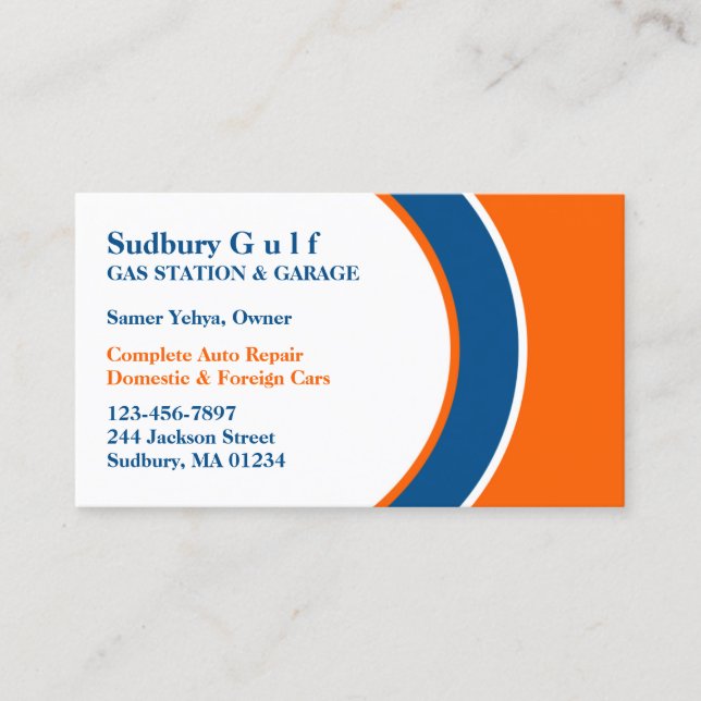 Gas Station Business Card (Front)