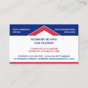 Gas Station Business Card