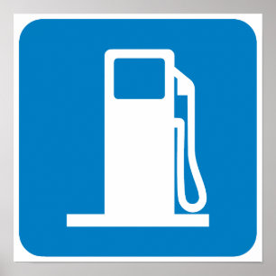 Gas Station Highway Sign