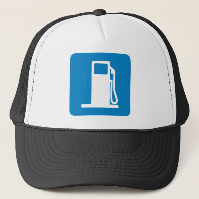 Gas Station Highway Sign Trucker Hat (Front)
