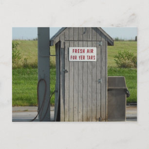 Gas Station Humour Postcard