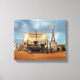 Gas Station - In the middle of nowhere 1940 Canvas Print