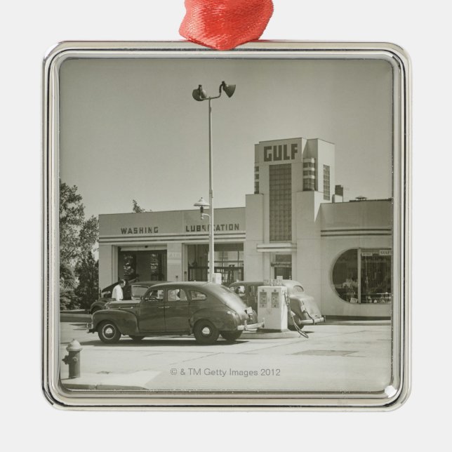 Gas Station Metal Tree Decoration (Front)