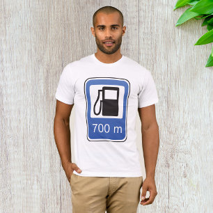 Gas Station Road Sign Mens T-Shirt