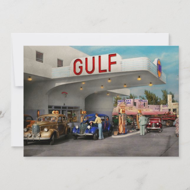 Gas Station - The great american road trip 1939 Invitation (Front)