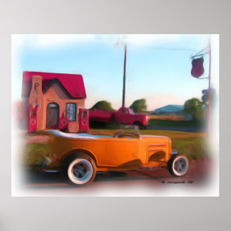 Gas Stop Along The Hwy Poster