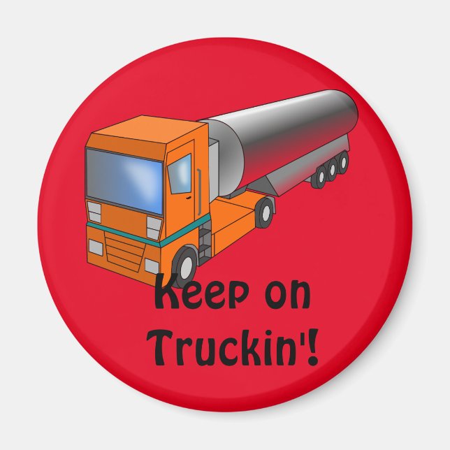 Gas Tanker Truck Heavy Transporter for Kids Magnet (Front)