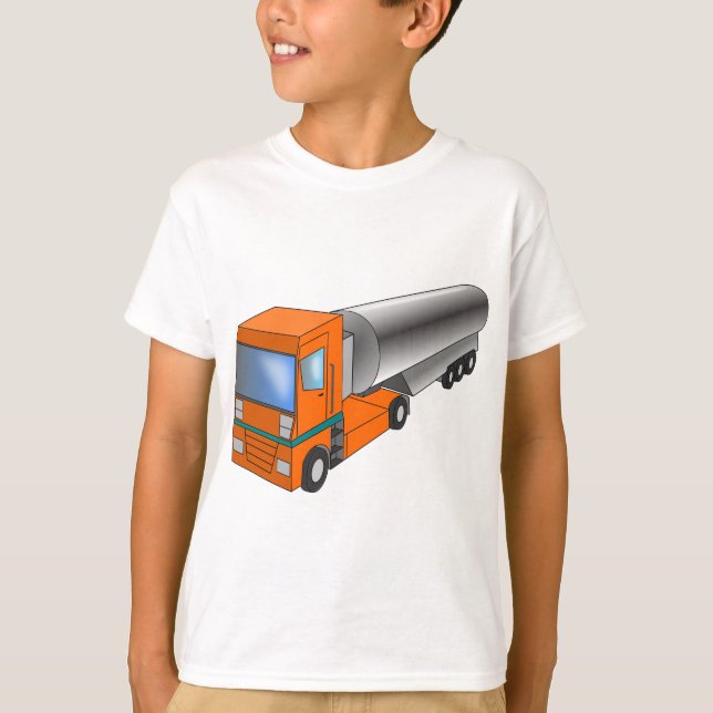 Gas Tanker Truck Heavy Transporter for Kids T-Shirt (Front)