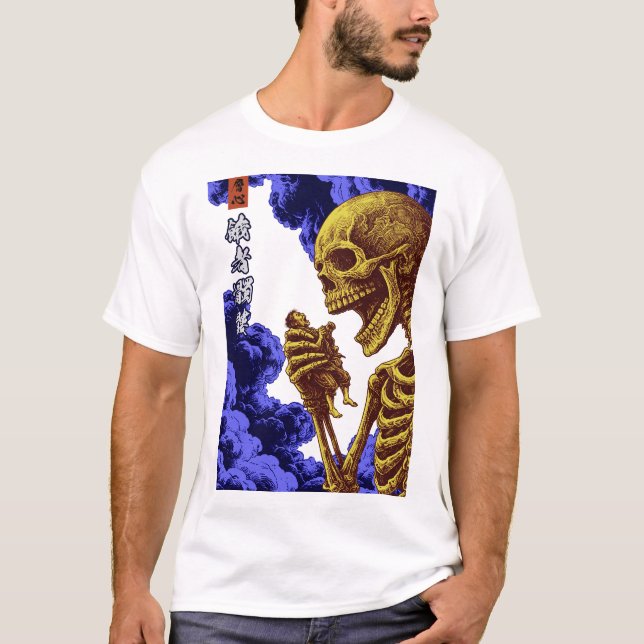 Gashadokuro Yokai The Starving Giant Skeleton Myth T-Shirt (Front)