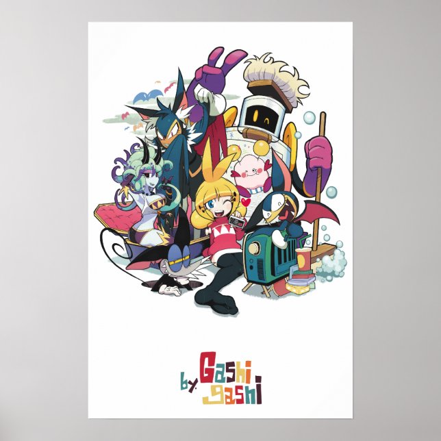 Gashi-gashi's original characters. poster (Front)