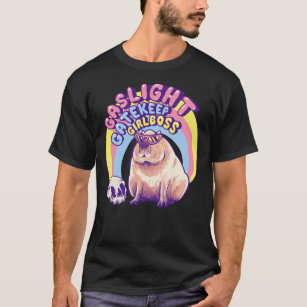 Gaslight Gatekeep Girlboss - Cool Capybara Momcore T-Shirt