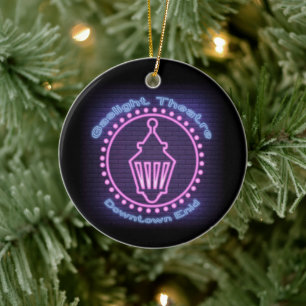 Gaslight Neon Logo Christmas Ornament