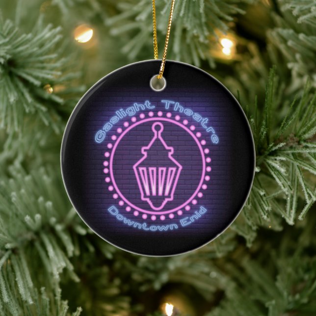 Gaslight Neon Logo Christmas Ornament (Tree)