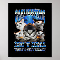 Gaslighting Isn't Real Funny Cat Meme Bootleg 