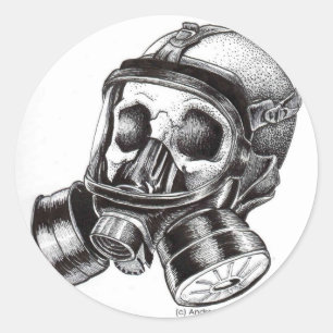GasMask Classic Round Sticker