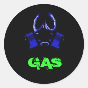 gasmask, GAS Classic Round Sticker