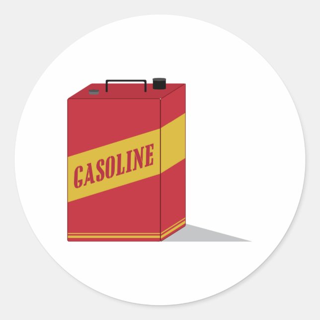 Gasoline Can Classic Round Sticker (Front)