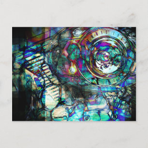 Gasoline Motorcycle Engine Postcard