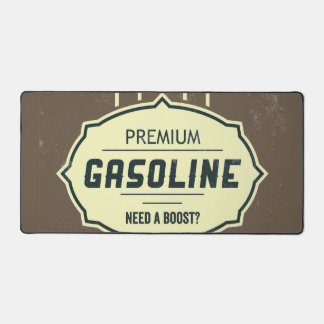 Gasoline Retro Label Desk Mat