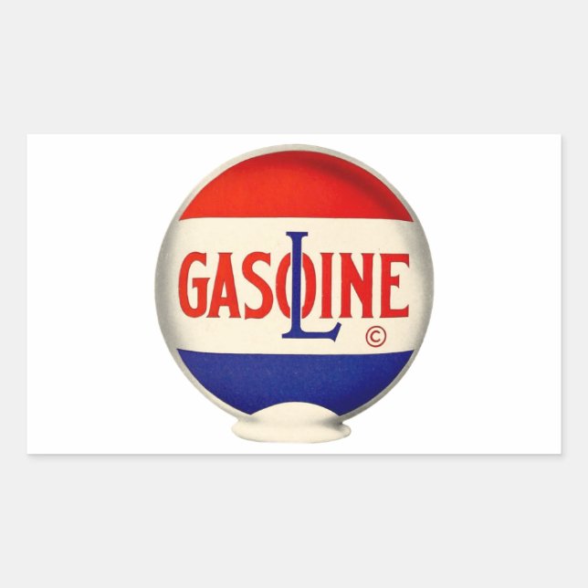 Gasoline Vintage Advertising Rectangular Sticker (Front)