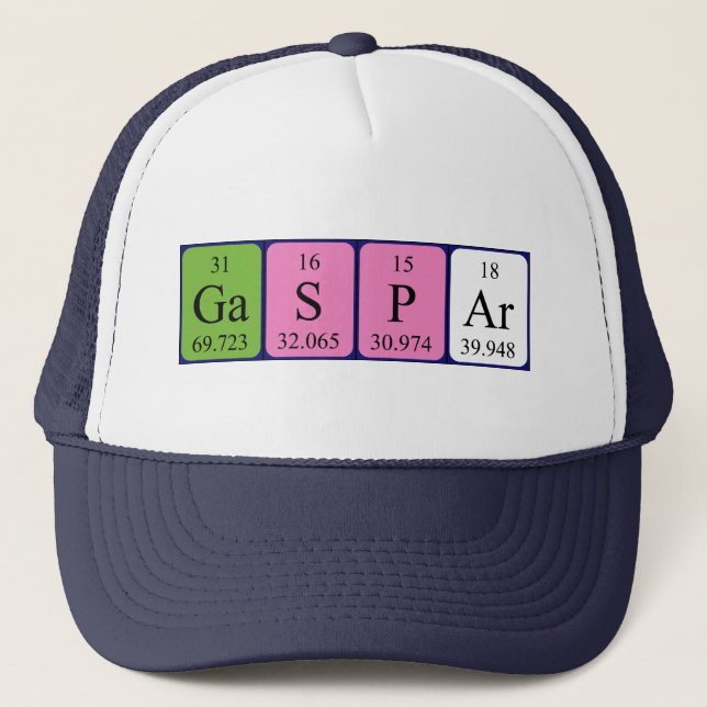 Gaspar periodic table name hat (Front)