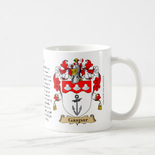Gaspar, the Origin, the Meaning and the Crest Coffee Mug
