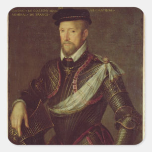 Gaspard II of Coligny  Admiral of France Square Sticker