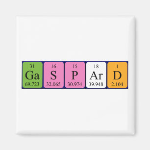 Gaspard periodic table name magnet