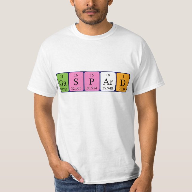 Gaspard periodic table name shirt (Front)