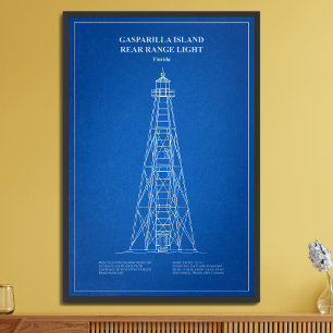Gasparilla Island Rear Range Light - Florida - AD Photo Print