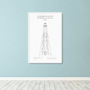 Gasparilla Island Rear Range Light - Florida - BD Canvas Print