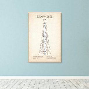 Gasparilla Island Rear Range Light - Florida - SBD Canvas Print
