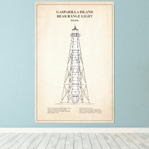 Gasparilla Island Rear Range Light - Florida - SBD Canvas Print