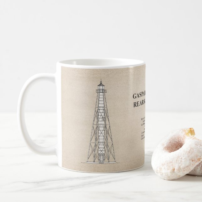 Gasparilla Island Rear Range Light - Florida - SBD Coffee Mug (With Donut)