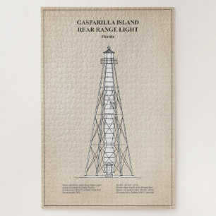 Gasparilla Island Rear Range Light - Florida - SBD Jigsaw Puzzle
