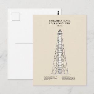 Gasparilla Island Rear Range Light - Florida - SBD Postcard