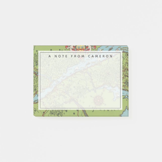 Gaspe Peninsula, Canada Map Post-it Notes (Front)