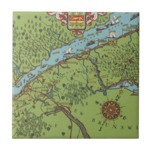 Gaspe Peninsula, Canada Map Tile