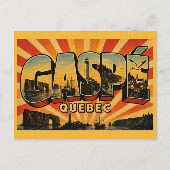 Gaspé Peninsula Quebec Land's End Postcard (Front)