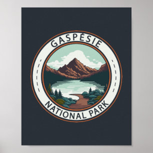 Gaspésie National Park Canada Badge Poster