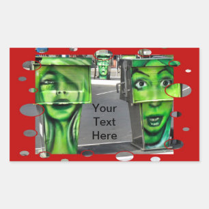 Gasps Pumps Rectangular Sticker